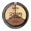 NYX Professional Makeup - 3 STEPS T SCULPT - FACE SCULPTING PALETTE - Zestaw do konturowania twarzy - LIGHT - LIGHT