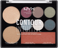 NYX Professional Makeup -  CONTOUR INTUITIVE - EYE AND FACE SCULPTING PALETTE - Wielozadaniowa paleta do makijażu - PLUM METALS