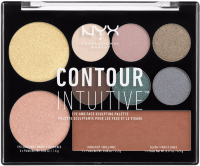 NYX Professional Makeup - CONTOUR INTUITIVE - EYE AND FACE SCULPTING PALETTE - Wielozadaniowa paleta do makijażu - SMOKE & PEARLS