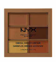 NYX Professional Makeup - CONCEAL, CORRECT CONTOUR PALETTE - Paleta korektorów do twarzy - 03 - DEEP - 03 - DEEP