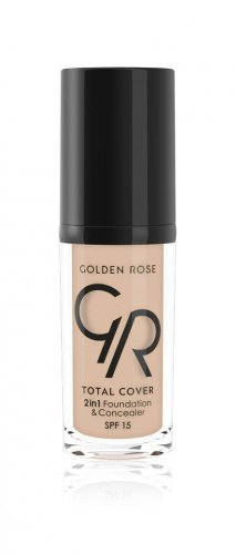 Golden Rose - Total Cover 2in1 Fundation & Concealer - Podkład i korektor w jednym  - 02 - IVORY