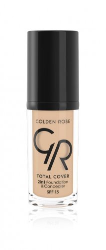 Golden Rose - Total Cover 2in1 Fundation & Concealer - Podkład i korektor w jednym  - 03 - ALMOND