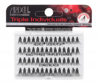 ARDELL - Triple Individuals - Zagęszczone kępki rzęs - KNOT-FREE TRIPLE FLARES - LONG BLACK - KNOT-FREE TRIPLE FLARES - LONG BLACK