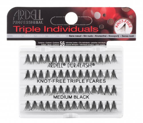 ARDELL - Triple Individuals Cluster Eyelashes - KNOT-FREE TRIPLE FLARES - MEDIUM BLACK