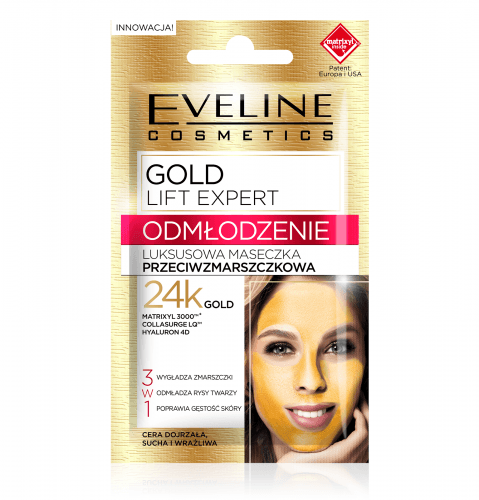 EVELINE COSMETICS - GOLD LIFT EXPERT - REJUVENATION - Luxury anti-wrinkle mask with 24k gold