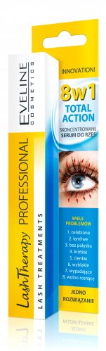 Eveline Cosmetics - LASH THERAPY  PROFFESIONAL Total Action Concentrated Eyelash Serum - Serum do rzęs