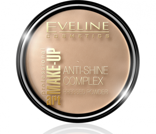 EVELINE COSMETICS - Art Make-Up - Anti-Shine Complex Pressed Powder - Mineral powder with silk