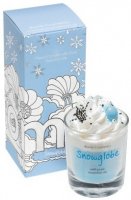 Bomb Cosmetics - Piped Candle with Pure Cinnamon & Sandalwood Essential Oils - Snowglobe