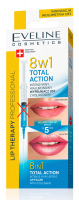 EVELINE - LIP THERAPY PROFESSIONAL 8in1 Total Action Lip Filler - Wypełniacz do ust z kwasem hialuronowym i kolagenem