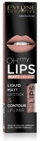 Eveline Cosmetics - OH! My Lips - Matt Lip Kit - Płynna matowa pomadka i konturówka do ust