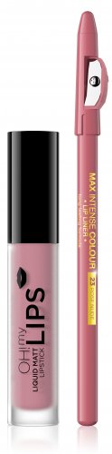 Eveline Cosmetics - OH! My Lips - Matt Lip Kit - Płynna matowa pomadka i konturówka do ust - 03 ROSE NUDE