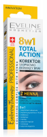 Eveline Cosmetics - Eyebrow Therapy Professional 8in1 Total Action Corrector - Korektor stopniowo barwiący brwi z henną 8w1
