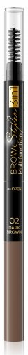 EVELINE Cosmetics - Brow Styler Multifunction 3in1 - 02 DARK BROWN