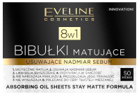 Eveline Cosmetics - Absorbing Oil Sheets Stay Matte Formula 8in1 - Bibułki matujące 8w1 - 50 sztuk