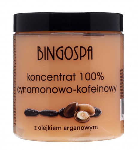 BINGOSPA - Koncentrat 100% cynamonowo-kofeinowy z olejkiem arganowym do "body wrappingu" - 250g		