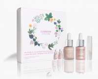 LUMENE - FINLAND - INVISIBLE ILLUMINATION Gift Set - Zestaw prezentowy kosmetyków do twarzy 15 ml - Instant Glow Serum tonizujące 15 ml + Instant Iluminizer Płynny rozświetlacz + Lip Balm Koloryzujący balsam do ust
