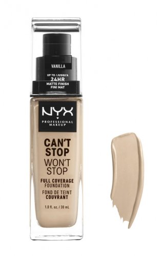 NYX Professional Makeup - CAN'T STOP WON'T STOP - FULL COVERAGE FOUNDATION - Podkład do twarzy - VANILLA