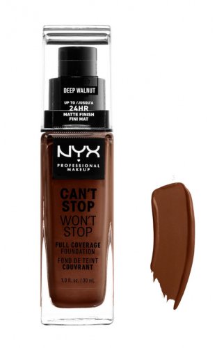 NYX Professional Makeup - CAN'T STOP WON'T STOP - FULL COVERAGE FOUNDATION - Podkład do twarzy - DEEP WALNUT