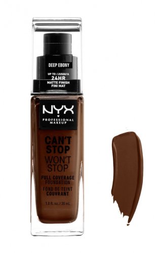 NYX Professional Makeup - CAN'T STOP WON'T STOP - FULL COVERAGE FOUNDATION - Podkład do twarzy - DEEP EBONY