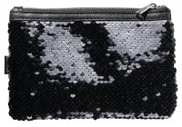 AFFECT -  sequin costemtic bag BLACK SWAN