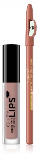 Eveline Cosmetics - OH! My Lips - Matt Lip Kit - Płynna matowa pomadka i konturówka do ust - 01 NATURAL NUDE