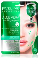 Eveline Cosmetics - ALOE VERA Soothing Ampoule Sheet Mask - Łagodząco-odświeżająca koreańska maska w płacie
