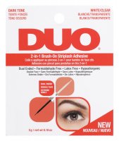 DUO - 2in1 Brush On Striplash Adhesive - Klej do rzęs 2w1 - Black/White