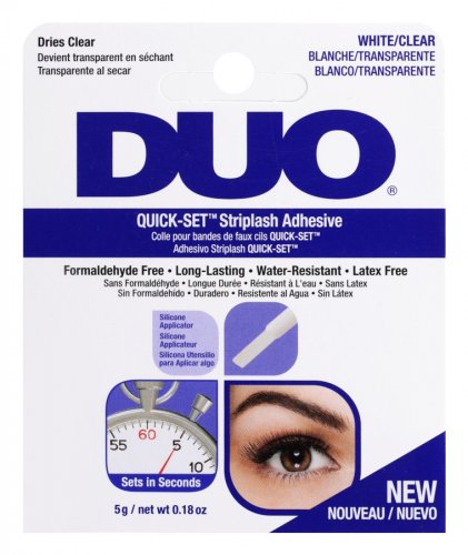 DUO - QUICK-SET Striplash Adhesive - Eyelash Adhesive - White / Clear