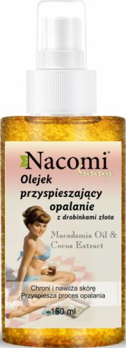 Nacomi - Sunny - Shimmering Tan Accelerating Oil - Olejek przyspieszający opalanie z drobinkami złota - 150ml