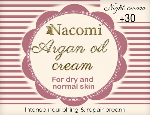 Nacomi - Argan Oil Cream - Krem do twarzy z olejem arganowym i kwasem hialuronowym - 30+