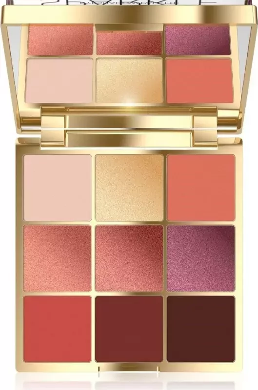 Палетка теней Eveline Cosmetics Sparkle из 9 оттенков, матовые и мерцающие