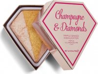 I Heart Revolution - DIAMOND - TRIPLE BAKED HIGHLIGHTER - Rozświetlacz do twarzy - Champagne & Diamonds