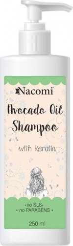 Nacomi - Avocado Oil Shampoo - Szampon do włosów z keratyną i olejem avocado - 250ml