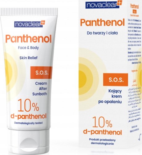 NovaClear - Panthenol S.O.S. Cream - Kojący krem po opalaniu do twarzy i ciała - 50 ml