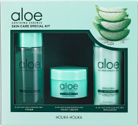 Holika Holika - Aloe Soothing Essence - Skin Care Special Kit - Zestaw kosmetyków do pielęgnacji skóry suchej i podrażnionej