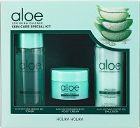 Holika Holika - Aloe Soothing Essence - Skin Care Special Kit - Set of cosmetics for dry and irritated skin