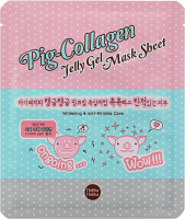 Holika Holika - Pig-Collagen Jelly Gel Mask Sheet - Przeciwzmarszczkowa, hydrożelowa maseczka do twarzy