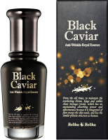 Holika Holika - Black Caviar Anti-Wrinkle Royal Essence - Przeciwzmarszczkowa esencja liftingująca do twarzy z czarnym kawiorem - 45 ml