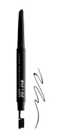 NYX Professional Makeup - Fill & Fluff Eyebrow Pomade Pencil - Pomada w kredce do wypełniania brwi  - BLACK - BLACK