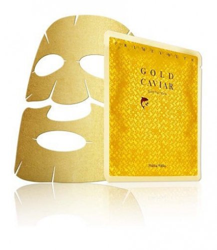 Holika Holika - Gold Caviar Gold Foil Mask - Maseczka do twarzy z cząsteczkami złota