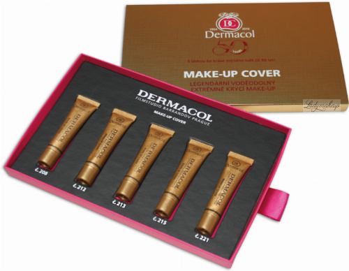 Dermacol - MAKE-UP COVER SET - Zestaw 5 mini podkładów mocno kryjących - 5x5 ml
