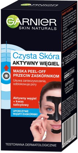 GARNIER - CZYSTA SKÓRA - Aktywny Węgiel - Maska Peel Off przeciw zaskórnikom - 50 ml
