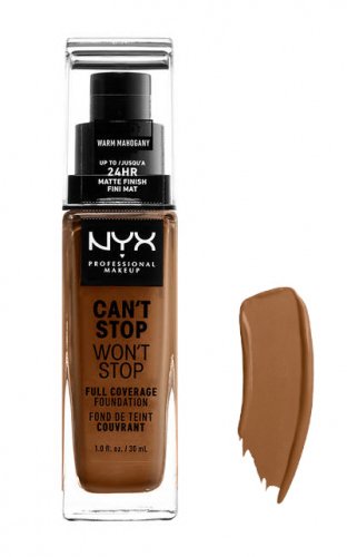 NYX Professional Makeup - CAN'T STOP WON'T STOP - FULL COVERAGE FOUNDATION - Podkład do twarzy - WARM MAHOGANY
