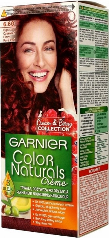 GARNIER - COLOR NATURALS Creme - Cream & Berry Collection - Permanent,  nourishing hair coloring  Intense Ruby