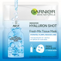 GARNIER - SKIN NATURALS - Fresh-Mix Tissue Mask - Moisturizing mask on fabric with hyaluronic acid