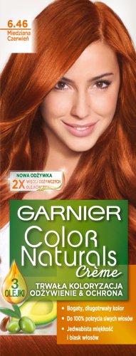 GARNIER - COLOR NATURALS Creme - Permanent, nourishing hair coloring - 6.46 Copper Red