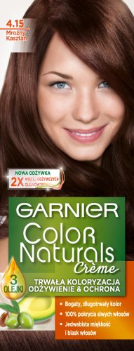 GARNIER - COLOR NATURALS Creme - Trwała, odżywcza koloryzacja do włosów - 4.15 Mroźny Kasztan
