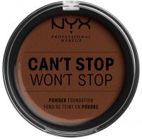 NYX Professional Makeup - CAN'T STOP WON'T STOP POWDER FOUNDATION - Powdered face foundation - 22.7 - DEEP WALNUT