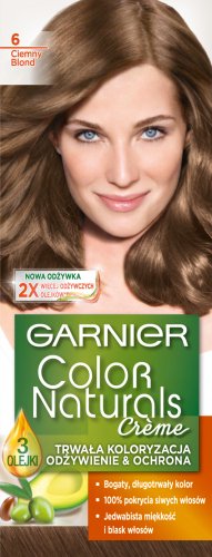 GARNIER - COLOR NATURALS Creme - Trwała, odżywcza koloryzacja do włosów - 6 Ciemny Blond