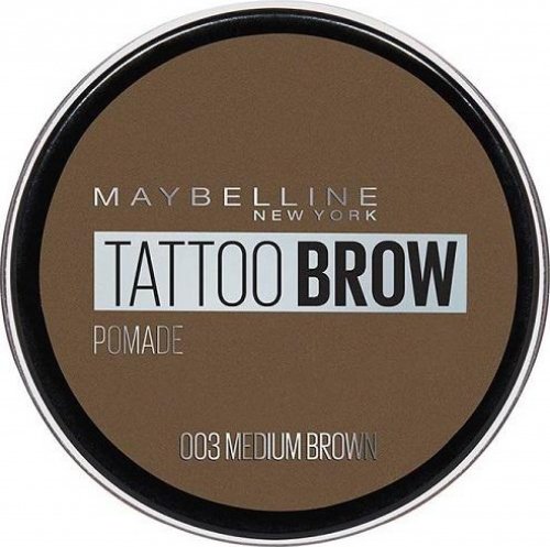 MAYBELLINE - TATTOO BROW Lasting Color Pomade - Waterproof Eyebrow Pomade - 03 MEDIUM BROWN